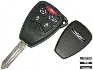 4+1 Button Remote Head Key for Chrysler Dodge Jeep