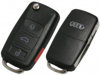 3+1 Button Flip Remote Key for Audi Q5 Q7 S8 A8 Quattro