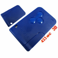 Ключ Рено Меган смарт (синий цвет) 433 МГц