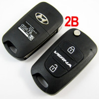 Hyundai Verna modified flip remote key shell 2 button
